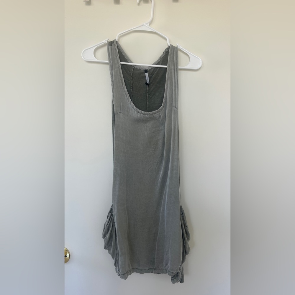 Olive Green/Grey Sleeveless Dress
